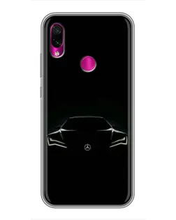 Чехол для Xiaomi Redmi Note 7 Pro с картинкой «Mercedes — силуэт авто» Чехол для Xiaomi Redmi Note 7 Pro с картинкой «Mercedes — силуэт авто»
