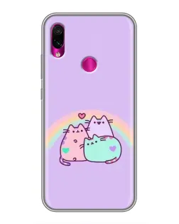 Чехол для Xiaomi Redmi Note 7 Pro с картинкой «Радужные Пушины»