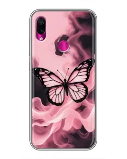 Чохол для Xiaomi Redmi Note 7 Pro з картинкою «Метелик у диму»