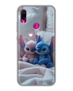 Чехол для Xiaomi Redmi Note 7 Pro с картинкой «Плюшевые Стич Ангел»
