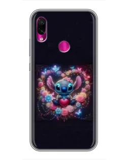 Чехол для Xiaomi Redmi Note 7 Pro с картинкой «Stitch в цветах»