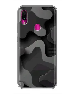 Чохол для Xiaomi Redmi Note 7 Pro з картинкою «Темний абстрактний камуфляж»