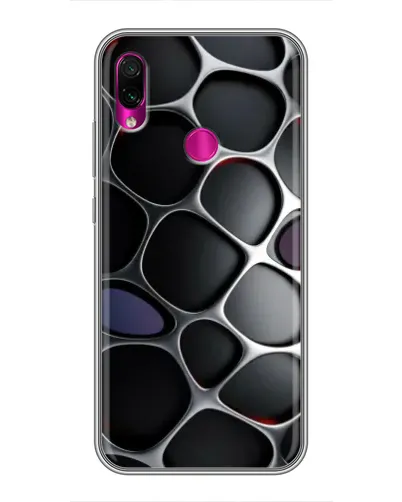 Чохол для Xiaomi Redmi Note 7 Pro з картинкою «Об'ємна темна решітка»