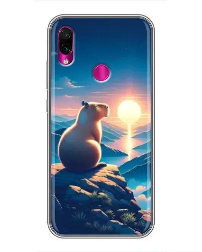 Чехол для Xiaomi Redmi Note 7 Pro с картинкой «Закат солнца с капибарой» Чехол для Xiaomi Redmi Note 7 Pro с картинкой «Закат солнца с капибарой»