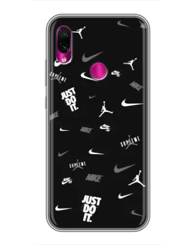 Чохол для Xiaomi Redmi Note 7 з картинкою «Nike Black Pattern» Чохол для Xiaomi Redmi Note 7 з картинкою «Nike Black Pattern»