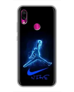 Чохол для Xiaomi Redmi Note 7 з картинкою «Jordan Neon Blue»