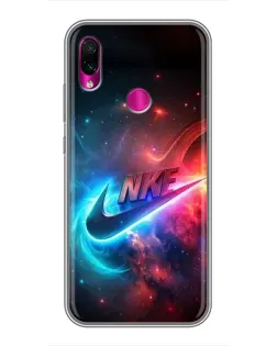 Чохол для Xiaomi Redmi Note 7 з картинкою «Вогняний логотип Nike»
