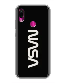 Чохол для Xiaomi Redmi Note 7 з картинкою «NASA — вертикальний логотип»
