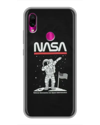 Чохол для Xiaomi Redmi Note 7 з картинкою «NASA — крокуємо по Місяцю» Чохол для Xiaomi Redmi Note 7 з картинкою «NASA — крокуємо по Місяцю»