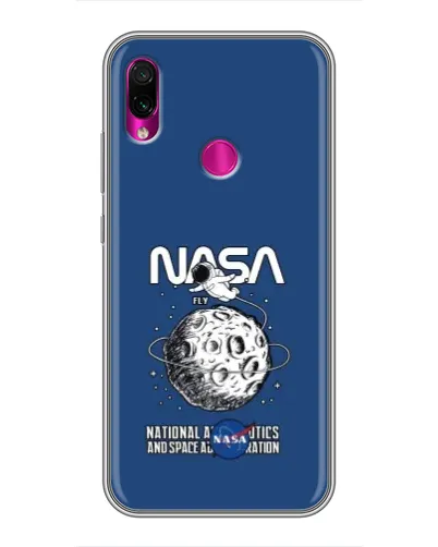 Чохол для Xiaomi Redmi Note 7 з картинкою «NASA — місячна місія» Чохол для Xiaomi Redmi Note 7 з картинкою «NASA — місячна місія»