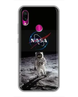 Чохол для Xiaomi Redmi Note 7 з картинкою «Астронавт на Місяці»