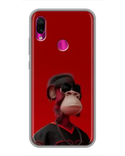 Чохол для Xiaomi Redmi Note 7 з картинкою «Bored Ape в червоному» Чохол для Xiaomi Redmi Note 7 з картинкою «Bored Ape в червоному»