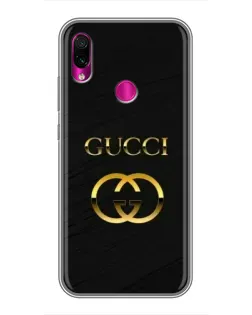 Чохол для Xiaomi Redmi Note 7 з картинкою «Золотий логотип Gucci»