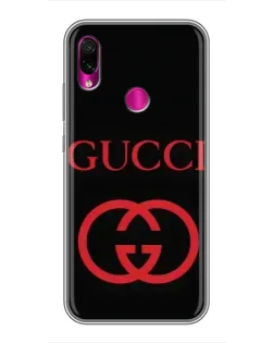 Чохол для Xiaomi Redmi Note 7 з картинкою «Gucci — червоний логотип»