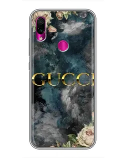 Чехол для Xiaomi Redmi Note 7 с картинкой «Абстрактные цветы Gucci»