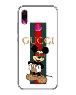 Чохол для Xiaomi Redmi Note 7 з картинкою «Міккі Маус Gucci — смуги»