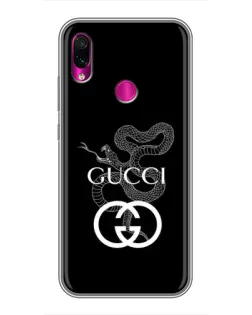 Чохол для Xiaomi Redmi Note 7 з картинкою «Gucci — срібна змія»