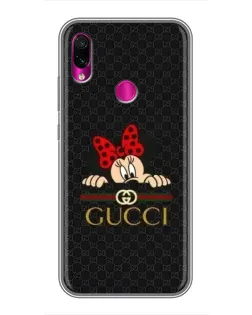 Чохол для Xiaomi Redmi Note 7 з картинкою «Мінні Маус Gucci — чорний»