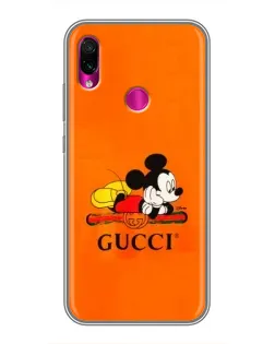 Чохол для Xiaomi Redmi Note 7 з картинкою «Міккі Маус Gucci — помаранч»
