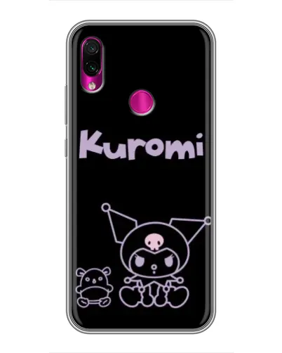 Чохол для Xiaomi Redmi Note 7 з картинкою «Kuromi — чорний мінімалізм»