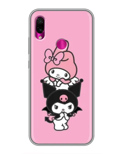 Чохол для Xiaomi Redmi Note 7 з картинкою «Тріо My Melody та Kuromi»