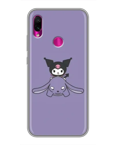 Чохол для Xiaomi Redmi Note 7 з картинкою «Kuromi на ліловому фоні»