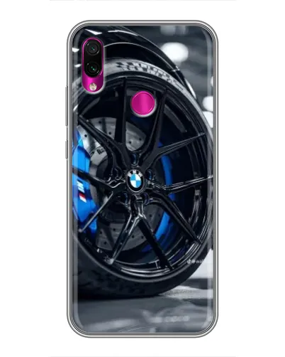 Чехол для Xiaomi Redmi Note 7 с картинкой «Колесо BMW вблизи»