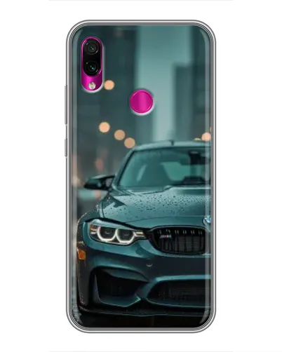 Чехол для Xiaomi Redmi Note 7 с картинкой «BMW в огнях города»