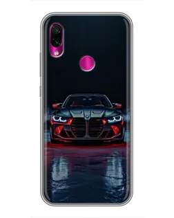 Чехол для Xiaomi Redmi Note 7 с картинкой «BMW на мокрой дороге»