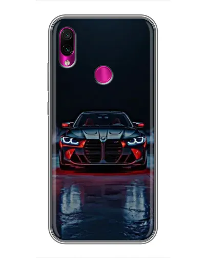 Чехол для Xiaomi Redmi Note 7 с картинкой «BMW на мокрой дороге»