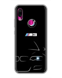 Чехол для Xiaomi Redmi Note 7 с картинкой «Минималистичный принт BMW M3»