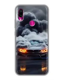 Чехол для Xiaomi Redmi Note 7 с картинкой «BMW в дыму»