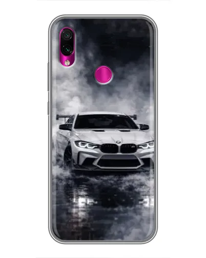 Чехол для Xiaomi Redmi Note 7 с картинкой «BMW сквозь туман»