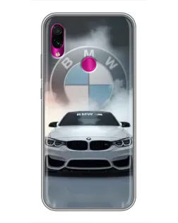 Чохол для Xiaomi Redmi Note 7 з картинкою «BMW в білому диму»