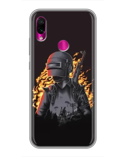 Чохол для Xiaomi Redmi Note 7 з картинкою «PUBG — вогняний силует» Чохол для Xiaomi Redmi Note 7 з картинкою «PUBG — вогняний силует»