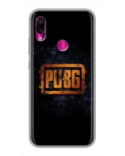 Чохол для Xiaomi Redmi Note 7 з картинкою «PUBG — золотий логотип»