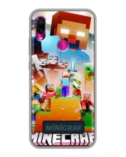 Чехол для Xiaomi Redmi Note 7 с картинкой «Minecraft герои игры» Чехол для Xiaomi Redmi Note 7 с картинкой «Minecraft герои игры»