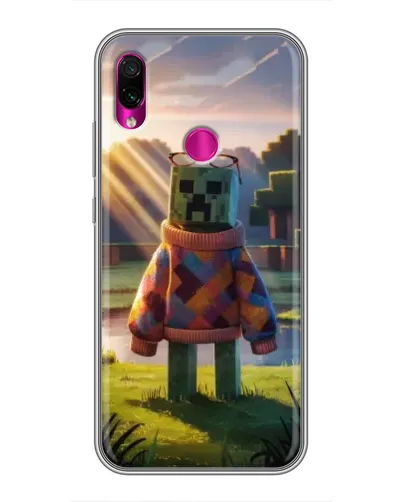 Чехол для Xiaomi Redmi Note 7 с картинкой «Крипер в свитере» Чехол для Xiaomi Redmi Note 7 с картинкой «Крипер в свитере»