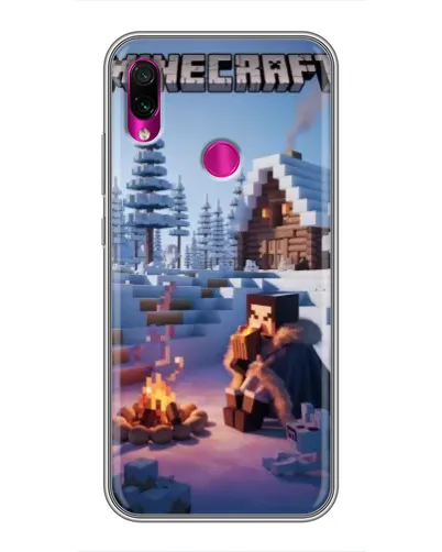 Чехол для Xiaomi Redmi Note 7 с картинкой «Зимний Minecraft» Чехол для Xiaomi Redmi Note 7 с картинкой «Зимний Minecraft»