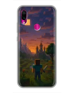 Чохол для Xiaomi Redmi Note 7 з картинкою «Стів біля вежі» Чохол для Xiaomi Redmi Note 7 з картинкою «Стів біля вежі»