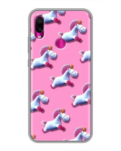 Чохол для Xiaomi Redmi Note 7 з картинкою «Єдинороги на рожевому»