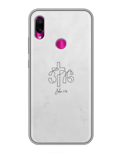 Чехол для Xiaomi Redmi Note 7 с картинкой «Иоанна 3:16 Крест»