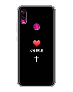 Чехол для Xiaomi Redmi Note 7 с картинкой «Сердце - Jesus» Чехол для Xiaomi Redmi Note 7 с картинкой «Сердце - Jesus»