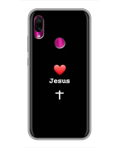 Чехол для Xiaomi Redmi Note 7 с картинкой «Сердце - Jesus»