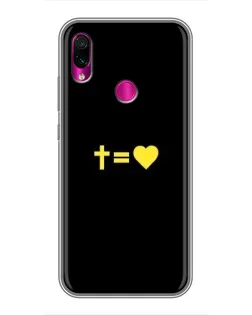 Чехол для Xiaomi Redmi Note 7 с картинкой «Сердце и Крест»