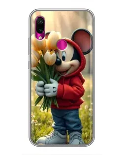 Чохол для Xiaomi Redmi Note 7 з картинкою «Міккі з тюльпанами» Чохол для Xiaomi Redmi Note 7 з картинкою «Міккі з тюльпанами»