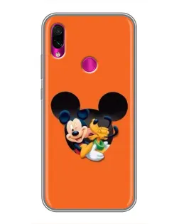 Чехол для Xiaomi Redmi Note 7 с картинкой «Сердце Микки Минни»