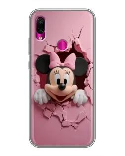Чохол для Xiaomi Redmi Note 7 з картинкою «Мінні крізь стіну»