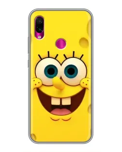 Чохол для Xiaomi Redmi Note 7 з картинкою «Губка Боб посмішка»