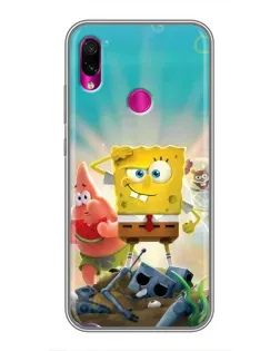 Чохол для Xiaomi Redmi Note 7 з картинкою «Спанч Боб переможець»
